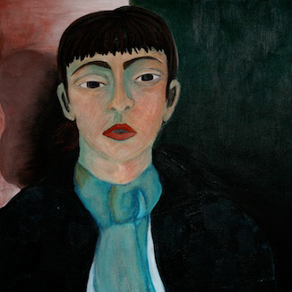self portrait painting in acrylic